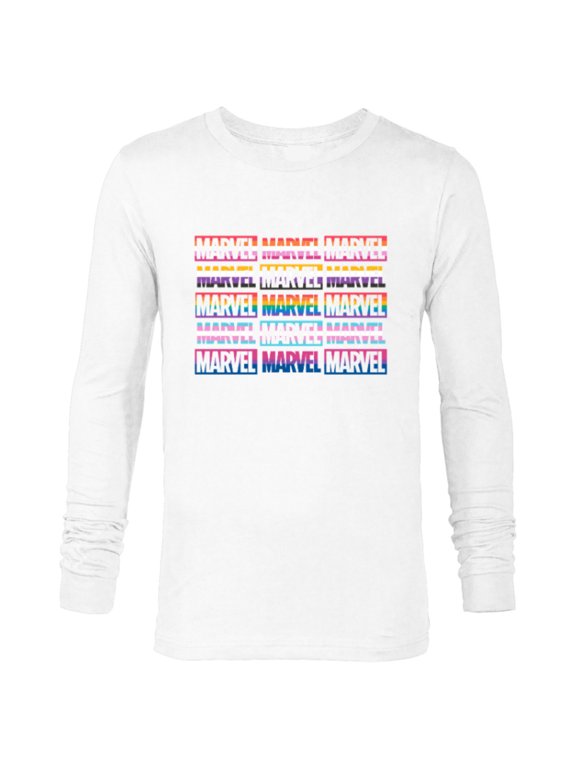 Pride Flag Logo Colors of the Rainbow - Long Sleeve T-Shirt for Men - Customized-White