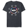 thumbnail image 1 of Marvel Pride Flag Rainbow Circle Logo Proud Heroes Symbols - Short Sleeve Blended T-Shirt for Adults - Customized-Navy Heather, 1 of 5