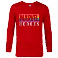 thumbnail image 1 of Marvel Pride Flag Rainbow Marvel Heroes Logo - Long Sleeve T-Shirt for Men - Customized-New Red, 1 of 5