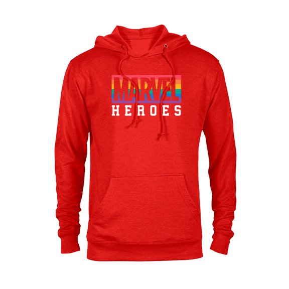 Marvel Pride Flag Rainbow Marvel Heroes Logo - Pullover Hoodie for Adults - Customized-Red