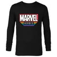 thumbnail image 1 of Marvel Pride Flag Rainbow Marvel Heroes Logo Retro Rectangle - Long Sleeve T-Shirt for Men - Customized-Black, 1 of 5