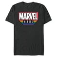 thumbnail image 1 of Marvel Pride Flag Rainbow Marvel Heroes Logo Retro Rectangle - Short Sleeve Blended T-Shirt for Adults - Customized-Dark Heather, 1 of 5