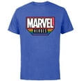 thumbnail image 1 of Marvel Pride Flag Rainbow Marvel Heroes Logo Retro Rectangle - Short Sleeve Cotton T-Shirt for Adults - Customized-Royal Heather, 1 of 5