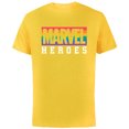thumbnail image 1 of Marvel Pride Flag Rainbow Marvel Heroes Logo - Short Sleeve Cotton T-Shirt for Adults - Customized-Yellow, 1 of 5