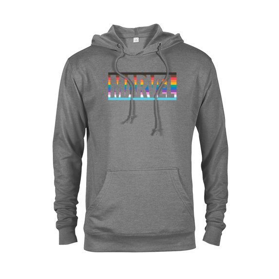 Marvel Pride Inclusive Rainbow Colors Logo - Pullover Hoodie for Adults - Customized-Graphite Heather