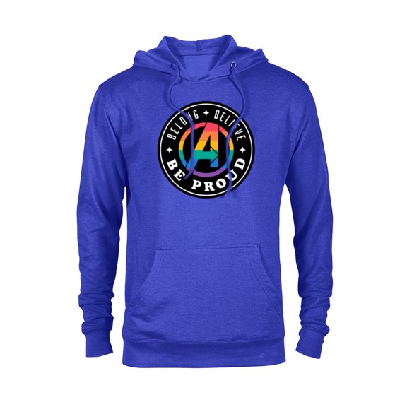 Marvel Pride Rainbow Avengers Logo Belong Believe Be Proud - Pullover Hoodie for Adults - Customized-Royal