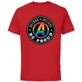 thumbnail image 1 of Marvel Pride Rainbow Avengers Logo Belong Believe Be Proud - Short Sleeve Cotton T-Shirt for Adults - Customized-Red, 1 of 5