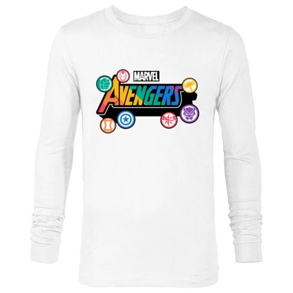 Marvel Pride Rainbow Avengers Logo Proud Heroes Stickers - Long Sleeve T-Shirt for Men - Customized-White