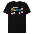 thumbnail image 1 of Marvel Pride Rainbow Avengers Logo Proud Heroes Stickers - Short Sleeve Blended T-Shirt for Adults - Customized-Black, 1 of 5