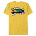 thumbnail image 1 of Marvel Pride Rainbow Avengers Logo Proud Heroes Stickers - Short Sleeve Blended T-Shirt for Adults - Customized-Yellow, 1 of 5