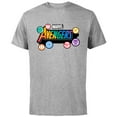 thumbnail image 1 of Marvel Pride Rainbow Avengers Logo Proud Heroes Stickers - Short Sleeve Cotton T-Shirt for Adults - Customized-Athletic Heather, 1 of 5