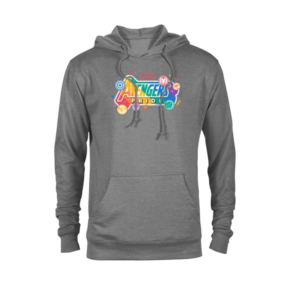 Marvel Pride Rainbow Avengers Pride Hero Icons & Doodles- Pullover Hoodie for Adults - Customized-Athletic Heather