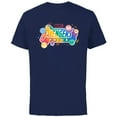 thumbnail image 1 of Marvel Pride Rainbow Avengers Pride Hero Icons & Doodles- Short Sleeve Cotton T-Shirt for Adults - Customized-Navy, 1 of 5