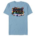 thumbnail image 1 of Marvel Pride Rainbow Flags Proud Heroes Stickers Est. ‘39 - Short Sleeve Blended T-Shirt for Adults - Customized-Ocean Blue, 1 of 5