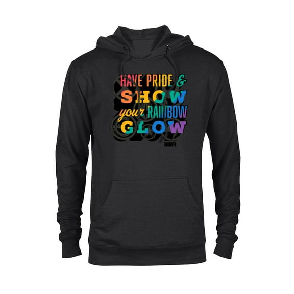 Marvel Pride Rainbow Have Pride & Show Your Rainbow Glow - Pullover Hoodie for Adults - Customized-Black