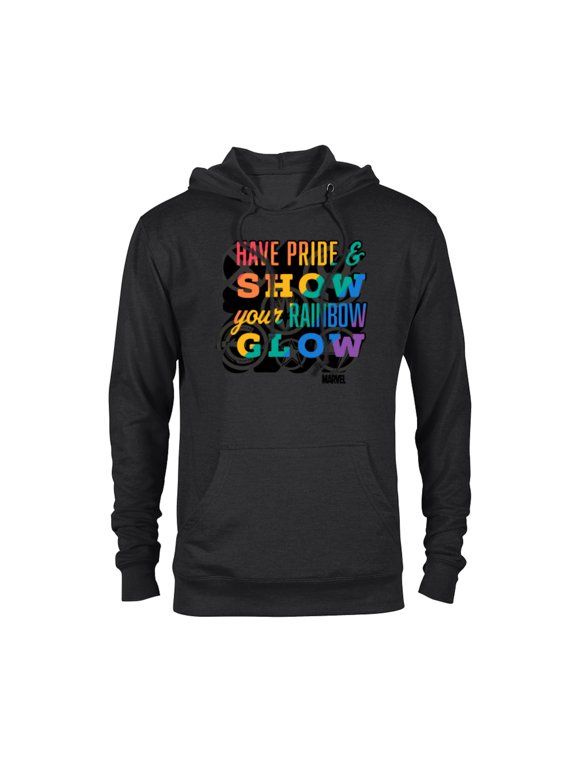 Pride Rainbow Have Pride & Show Your Rainbow Glow - Pullover Hoodie for Adults - Customized-Black