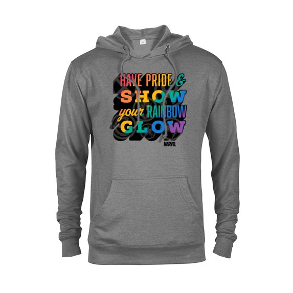 Marvel Pride Rainbow Have Pride & Show Your Rainbow Glow - Pullover Hoodie for Adults - Customized-Graphite Heather