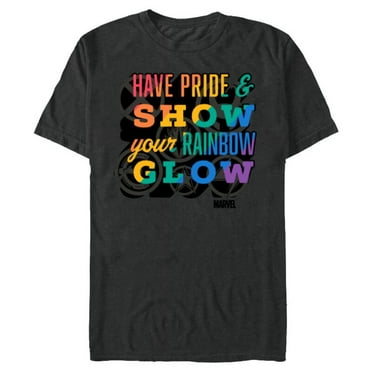 Marvel Pride Rainbow Have Pride & Show Your Rainbow Glow - Short Sleeve Blended T-Shirt for Adults - Customized-Dark Heather