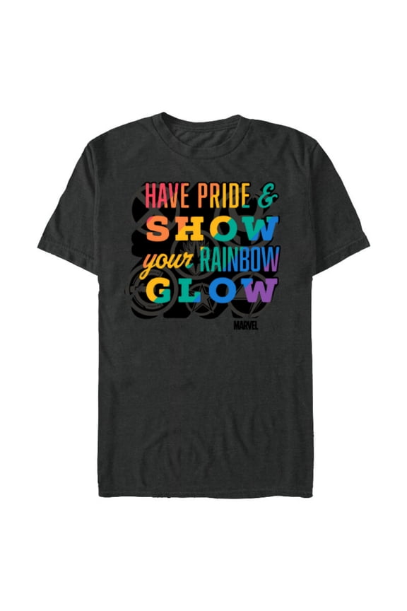 Pride Rainbow Have Pride & Show Your Rainbow Glow - Short Sleeve Blended T-Shirt for Adults - Customized-Dark Heather