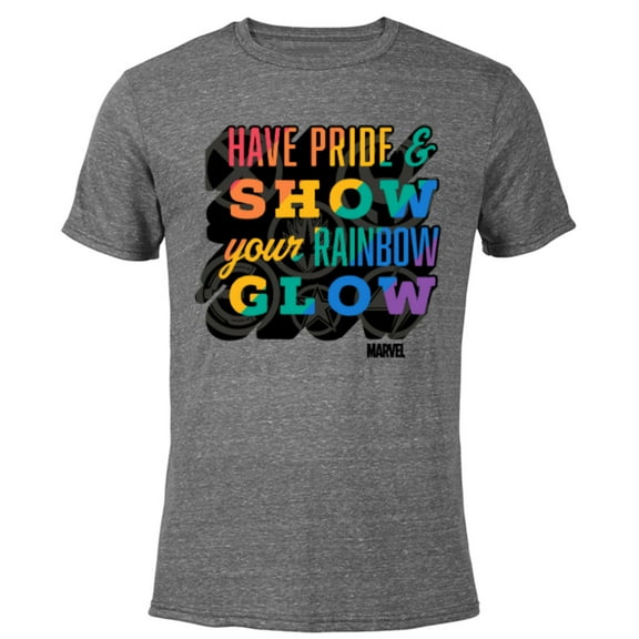 Marvel Pride Rainbow Have Pride & Show Your Rainbow Glow - Short Sleeve Blended T-Shirt for Adults - Customized-Dark Heather