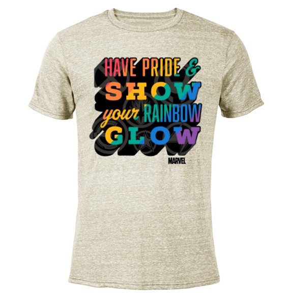 Marvel Pride Rainbow Have Pride & Show Your Rainbow Glow - Short Sleeve Blended T-Shirt for Adults - Customized-Yellow