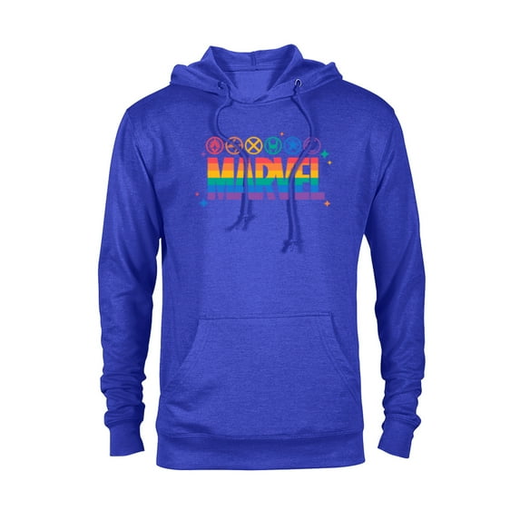 Marvel Pride Rainbow Logo Proud Heroes Symbols - Pullover Hoodie for Adults - Customized-Royal