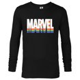 thumbnail image 1 of Marvel Pride Rainbow Marvel Logo Super Hero Pride- Long Sleeve T-Shirt for Men - Customized-Black, 1 of 5