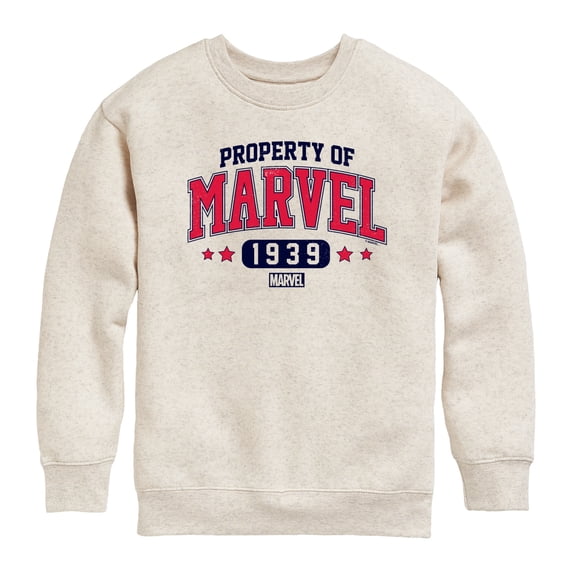 Marvel - Property Of Marvel Boys' Graphic Long Sleeve Fleece Sweatshirt