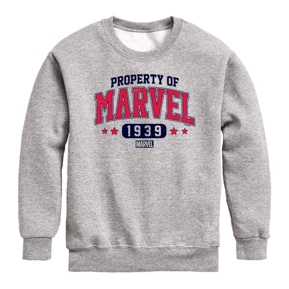 Marvel - Property Of Marvel Boys' Graphic Long Sleeve Fleece Sweatshirt
