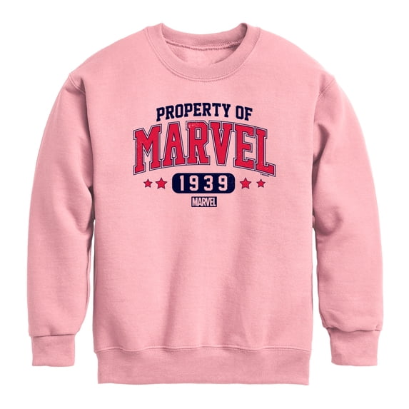 Marvel - Property Of Marvel Boys' Graphic Long Sleeve Fleece Sweatshirt