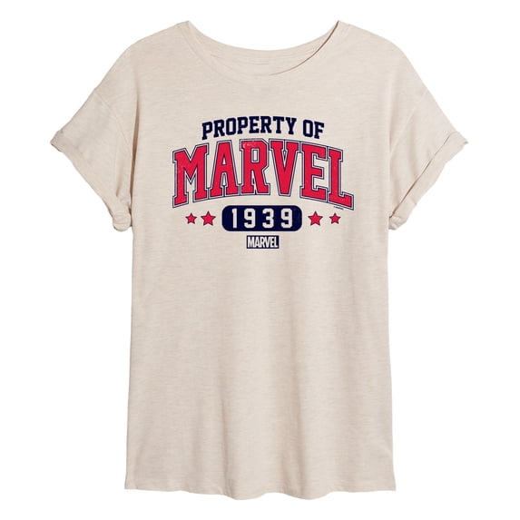 Marvel - Property Of - Women's Oversized Graphic T-Shirt
