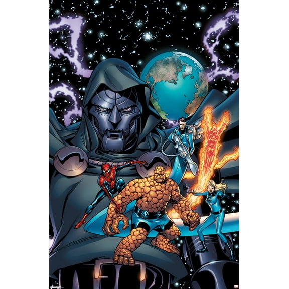 Marvel Publishing: Fantastic Four - Spider-Man And The Fantastic Four #3 Wall Poster, 14.725" x 22.375"