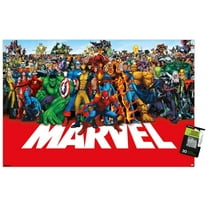 Marvel Publishing - The Marvel Lineup 2025 Wall Poster with Pushpins, 22.375" x 34"