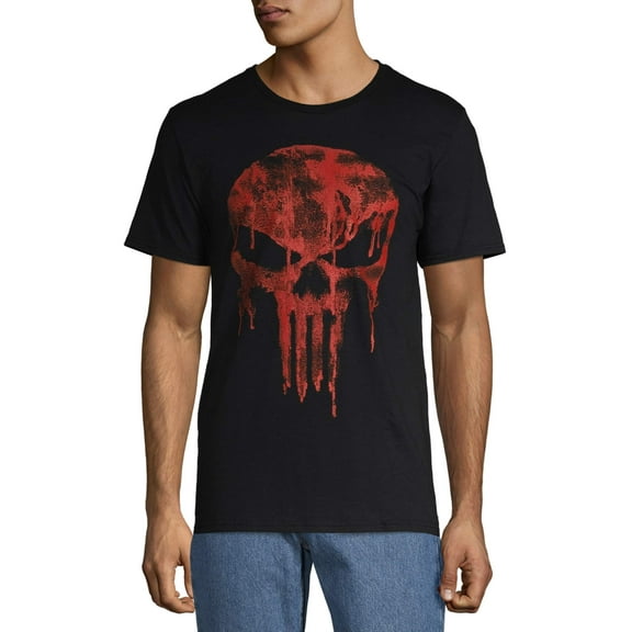Marvel Punisher Seeing Red Men's and Big Men's Graphic Tee Shirt, Sizes S-6XL, Marvel Mens T-Shirts