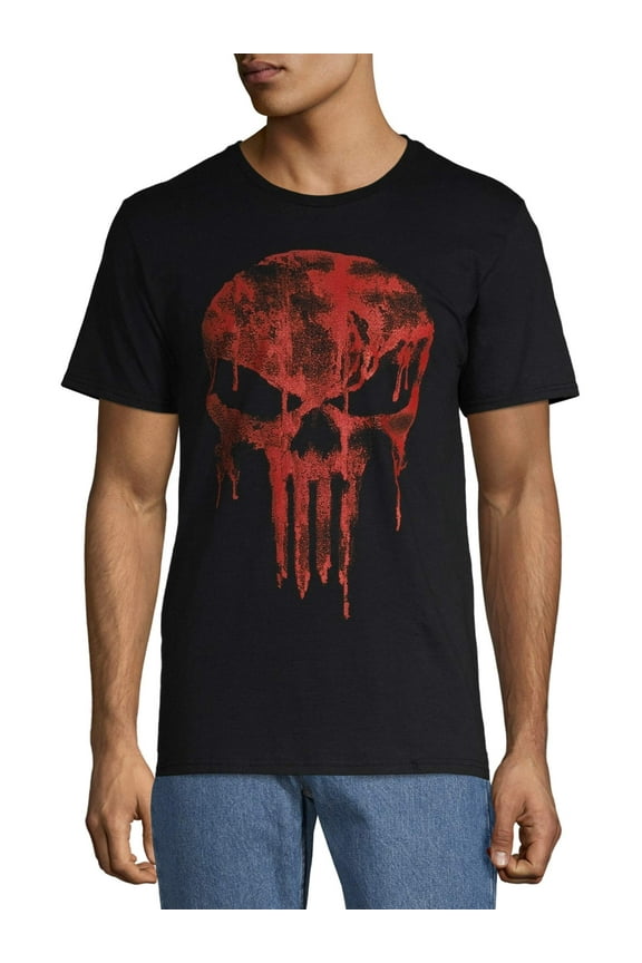 Marvel Punisher Seeing Red Men's and Big Men's Graphic Tee Shirt, Sizes S-6XL, Marvel Mens T-Shirts