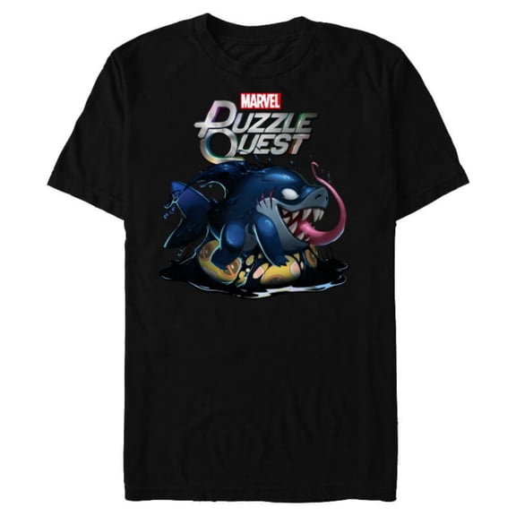 Marvel Puzzle Quest Jeff Land Shark Jeffrey Symbiote Floatie - Short Sleeve Blended T-Shirt for Adults - Customized-Black