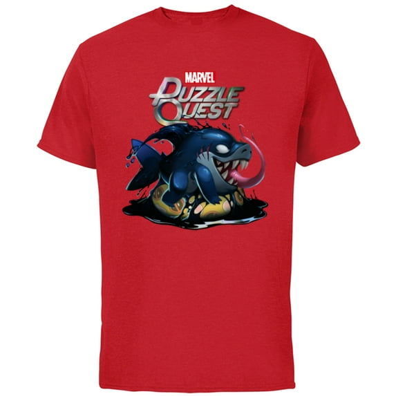Marvel Puzzle Quest Jeff Land Shark Jeffrey Symbiote Floatie - Short Sleeve Cotton T-Shirt for Adults - Customized-Red