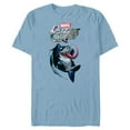 thumbnail image 1 of Marvel Puzzle Quest Jeff the Land Shark Jeffrey Symbiote - Short Sleeve Blended T-Shirt for Adults - Customized-Ocean Blue, 1 of 5