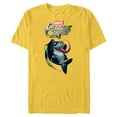 thumbnail image 1 of Marvel Puzzle Quest Jeff the Land Shark Jeffrey Symbiote - Short Sleeve Blended T-Shirt for Adults - Customized-Yellow, 1 of 5