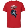 thumbnail image 1 of Marvel Puzzle Quest Jeff the Land Shark Jeffrey Symbiote - Short Sleeve Cotton T-Shirt for Adults - Customized-Red, 1 of 5