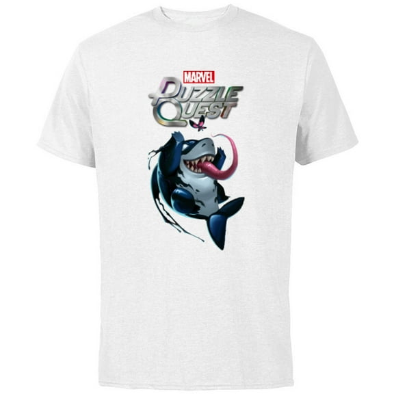 Marvel Puzzle Quest Jeff the Land Shark Jeffrey Symbiote - Short Sleeve Cotton T-Shirt for Adults - Customized-White