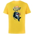 thumbnail image 1 of Marvel Puzzle Quest Jeff the Land Shark Jeffrey Symbiote - Short Sleeve Cotton T-Shirt for Adults - Customized-Yellow, 1 of 5