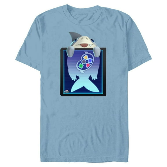 Marvel Puzzle Quest Jeffrey Land Shark Jeff! Don’t Eat That! - Short Sleeve Blended T-Shirt for Adults - Customized-Ocean Blue