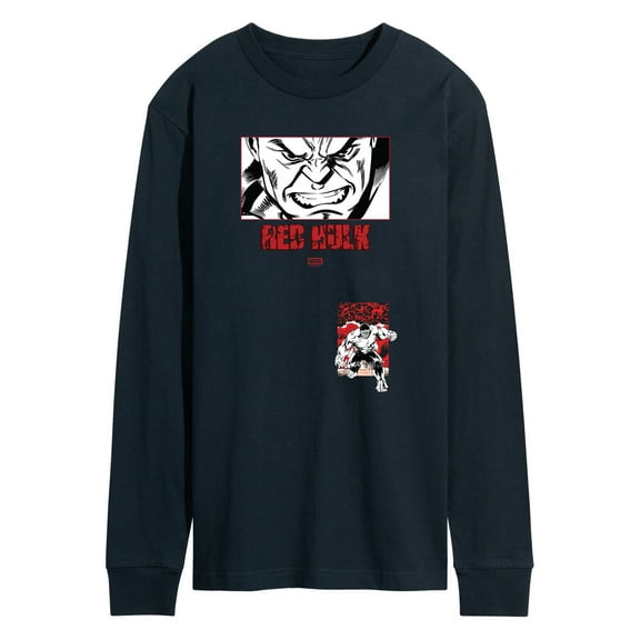 Marvel - Red Hulk Close Up - Men's Long Sleeve Graphic T-Shirt