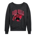 thumbnail image 1 of Marvel - Red Hulk Collegiate - Women's French Terry Long Sleeve Pullover, 1 of 4