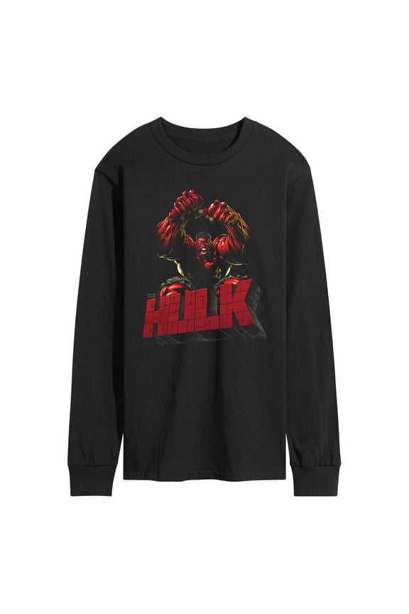 - Red Hulk Dynamic - Men's Long Sleeve Graphic T-Shirt