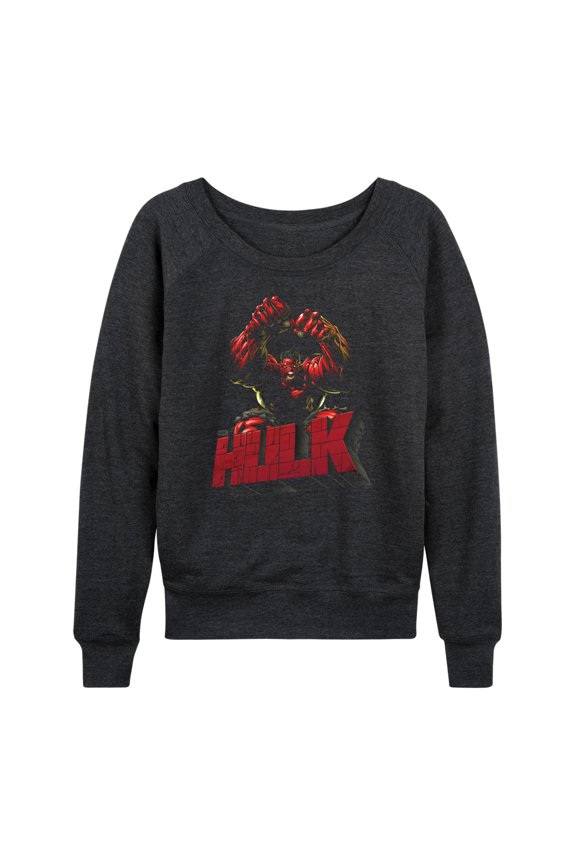 - Red Hulk Dynamic - Women's French Terry Long Sleeve Pullover