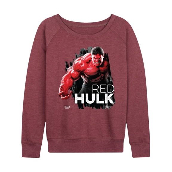 Marvel - Red Hulk - Women's French Terry Long Sleeve Shirt