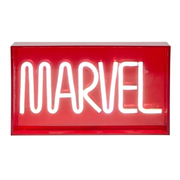Marvel Red LED Neon Acrylic Lamp Box, 9" W x 5" H