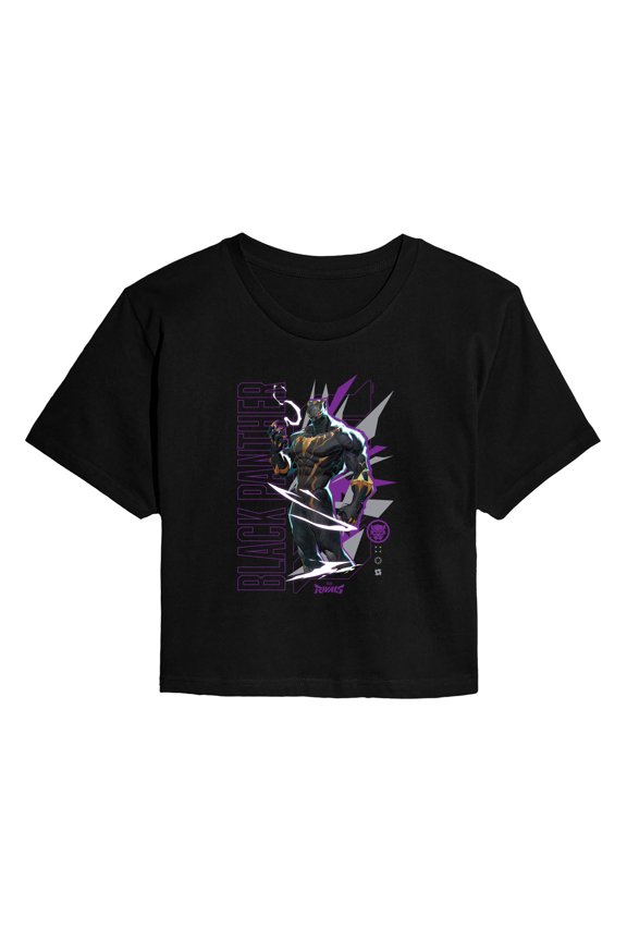 - Black Panther Rivals - Juniors Cropped Graphic T-Shirt